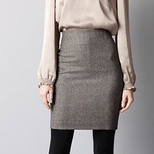 LOFT Westport Houndstooth Knit Skirt